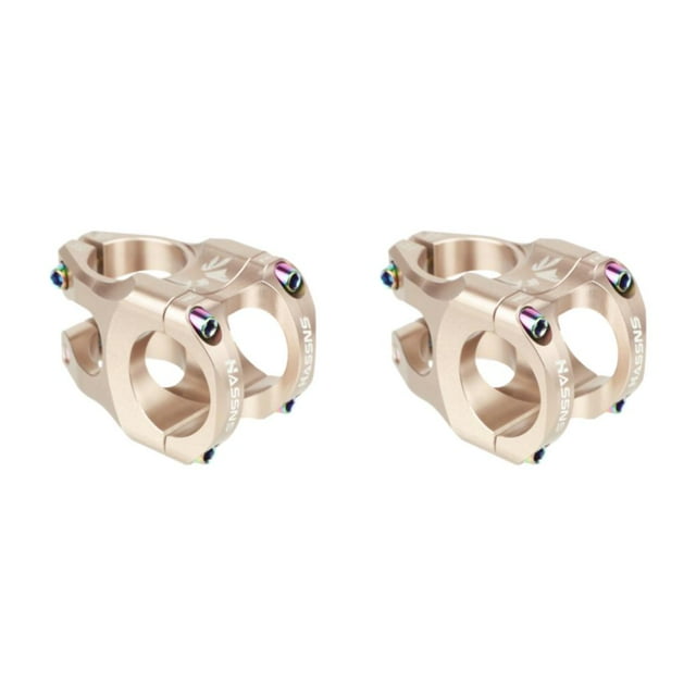 Dalazy 1/2/3/5 Parts Handlebar Stem - Ensures Long-lasting Performance And Short Handle Handles Are Sensitive Titanium color 2PCS