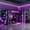 Purple, variant on Harper & Bright Designs L-Shaped Gaming Loft Bed with Desks, Double Twin Loft Beds with LED Lights, USB Ports, Storage Bookshelves, Wood Corner Loft Bed for 2, Green