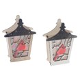 thumbnail image 1 of Led Wooden Cardinal Lantern Décor (Asstd) - Set of 2, 1 of 3