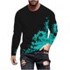thumbnail image 2 of Blusas y camisas de manga larga y cuello redondo para hombre, camisetas informales con estampado de cuello redondo, blusas de manga corta para hombre, 2 of 5