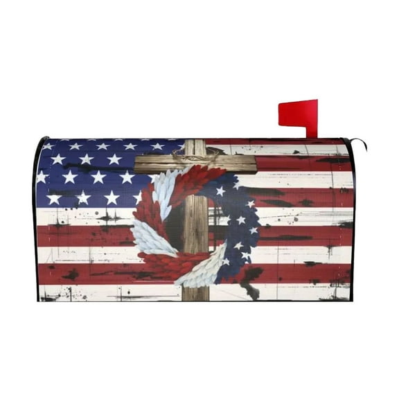 ZXNWN Household pendant Clearance American Flag Patriotic Mailbox Cover Independence Day Mailbox Cover Mailbox Package Postal Mailbox Cover Decoration Home Outdoor Garden