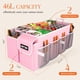 thumbnail image 2 of Organizador de maletero HOTOR para coche plegable con 2 compartimentos, color rosa, 2 of 6