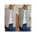 thumbnail image 2 of JYYYBF Women Knit Sweater Vests Solid Color Buttons Sleeveless Pullovers Summer Casual Jumpers Crochet Tops, 2 of 9