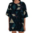 thumbnail image 1 of Blusa informal de manga corta con estampado geométrico de manga corta para mujer Fridja  gope2792, 1 of 6