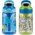 thumbnail image 1 of Contigo Kid's 14 oz. Water Bottle 2-Pack - Gummy Blue/Matcha Green, 1 of 4