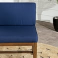 thumbnail image 3 of Walker Edison Modern Acacia Modular Patio Armless Chair, Dark Brown/Navy, 3 of 14