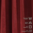 thumbnail image 4 of 3S Brother's Extra Long Solid Luxury Matte Velvet Soft Curtain Scarlet Single Panel Hanging Back Tap & Rod Pocket Home Décor 5-25 Feet Custom Made Curtains -Made in Turkey Each(52"x216"), 4 of 7