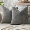 thumbnail image 2 of Chenille Pillow Covers 18x18 Inch - Soft Textured Decorative Throw Pillow Covers for Couch, Farmhouse Accent Cushion Covers, Boho Home Decor for Sofa Bedroom Living Room, 2 of 9