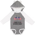 thumbnail image 3 of Inktastic Military Veteran Daddy Proud Son Daughter Boys or Girls Long Sleeve Baby Bodysuit, 3 of 5