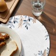 thumbnail image 3 of Orange Blue Starfish Coastal Round 13 Inch Placemats Set of 4, Nautical Beach Eucalyptus HeatResistant Non Slip Place Mats for Dining Table, Wipeable Braided Kitchen Table Mats for Housewarming, 3 of 9