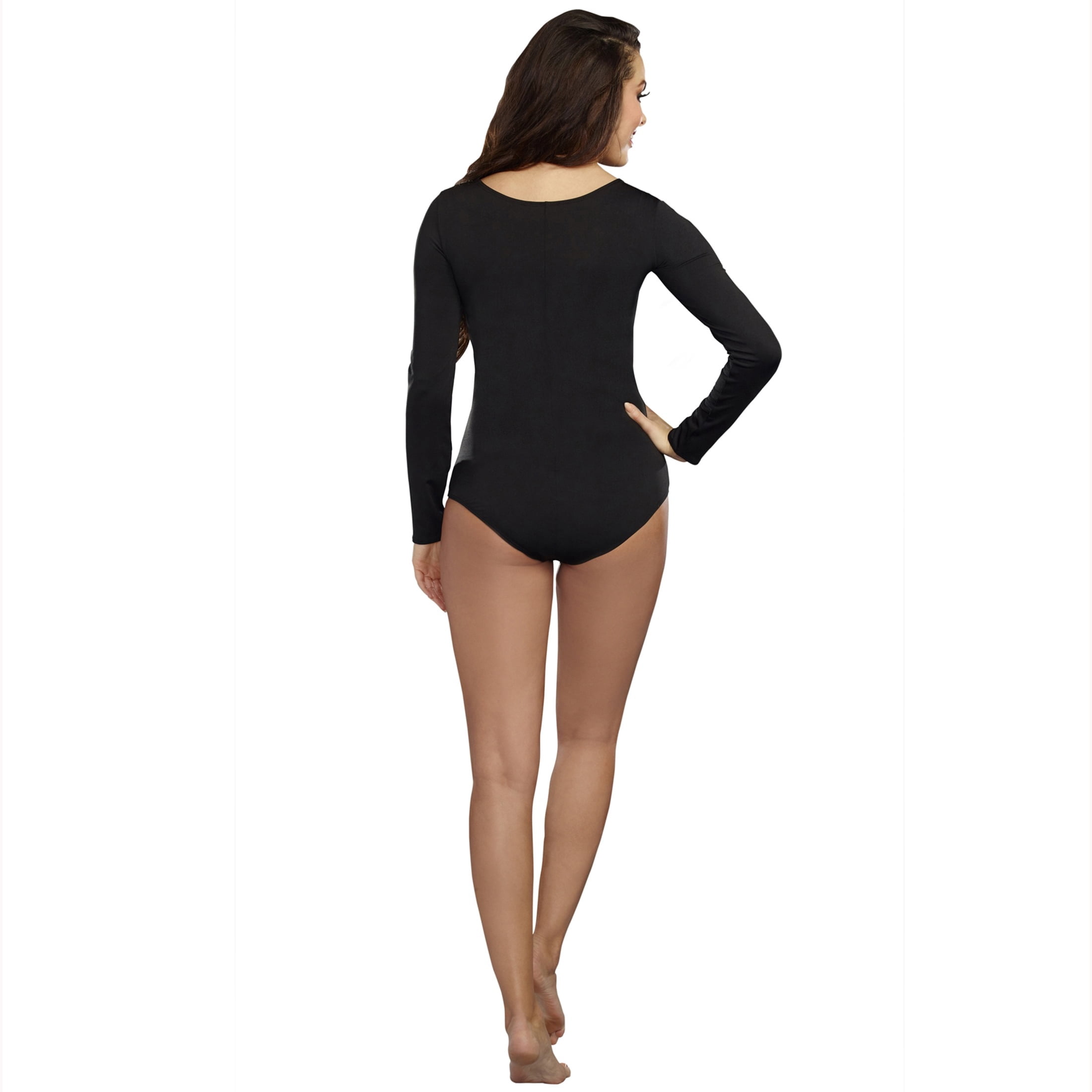 Long Sleeve Bodysuit Costume Accessory for Adults, Black, S (4/6), Halloween by Way To Celebrate