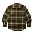 thumbnail image 2 of Wolverine Glacier Heavyweight Long Sleeve Flannel Shirt Men Chestnut Plaid, 2 of 2