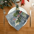 thumbnail image 2 of Napkin Satin Napkin 20*20Inchx6 Kitchen Towel Dinner Plate Towel Decorative Towel Napkin Tea Towel Suitable For Kitchen Table Christmas Holly and Mistletoe, 2 of 8