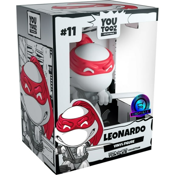 Youtooz x Shopville: Eastman and Laird's Teenage Mutant Ninja Turtles Collection - Leonardo Black & White Vinyl Figure