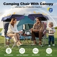 thumbnail image 3 of Portable Camping Chair with Canopy - Folding Chair with Canopy, Durable 600D Oxford Canopy Chair for Camping, Beach, Picnics, Fishing & Sports, 3 of 18