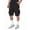 Black, variant on MuXiKeJi Clothes Cargo Shorts for Men - Lightweight Elastic Waist Knee Length Bermuda Shorts with Pockets Summer Fishing Short Cargo Pants