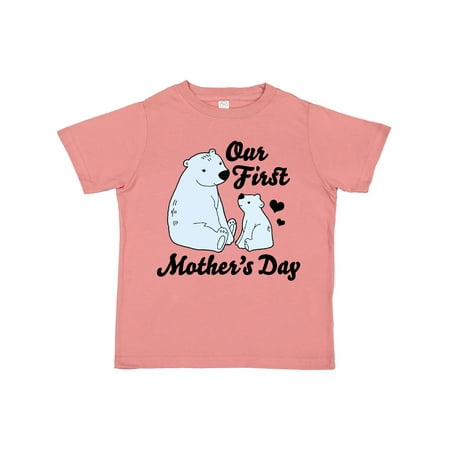 

Inktastic Our First Mothers Day with Polar Bears Gift Toddler Boy or Toddler Girl T-Shirt