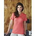 thumbnail image 1 of Tri-Mountain Gold Stella 426 Vertical Striped Jacquard Polo Shirt, X-Small, Coral, 1 of 2