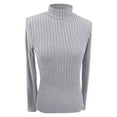thumbnail image 5 of FYDUU Women's T Shirt Fall Tops Womens Long Sleeve T Shirts Turtle Neck Stretchy Slim Fitted Knit Shirts Lightweight Sweater Basic Layering Top Dressy Casual Shirts, 5 of 5