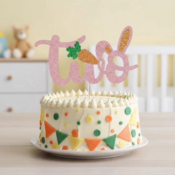 Bunny Ears Cake Topper, for Photo Booth Props, Birthday Party Cake Decoration