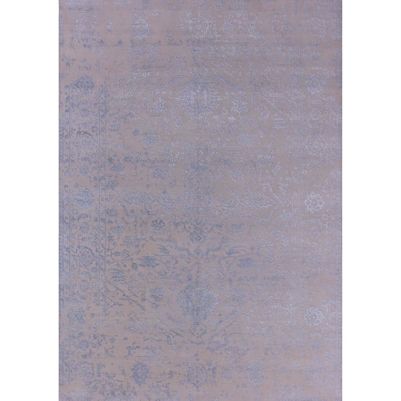 Ahgly Company Indoor Rectangle Mid-Century Modern Dark Gray Oriental Area Rugs, 6' x 9'
