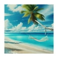 thumbnail image 4 of WYYP Palm Tree Hammock Tropical Paradise Square Tablecloth with Elastic Edge 100% Polyester Fiber 46*46, 4 of 8