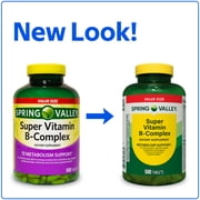 Spring Valley Super Vitamin B-Complex Tablets Dietary Supplement Value Size, 500 Count
