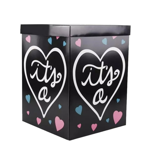 Caja decorativa para globos, caja de almacenamiento creativa para fiesta, revelación de género, 1 ud.