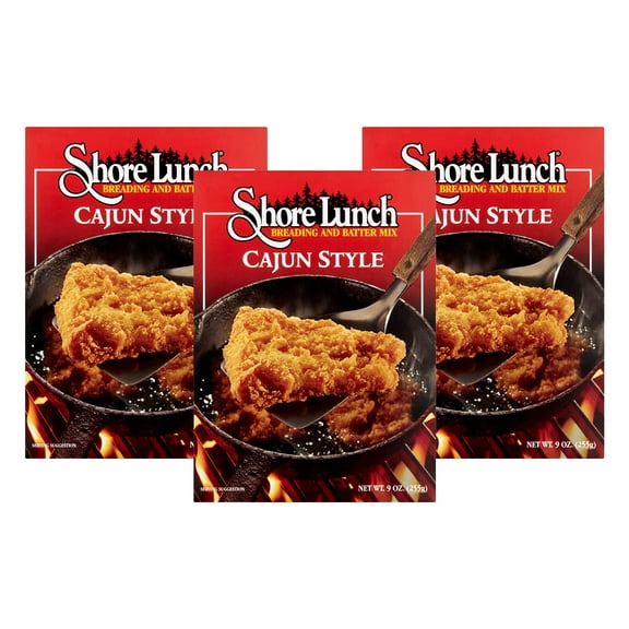 Shore Lunch Fish Breading GP27 Batter Mix, Cajun Style, Pack of 3