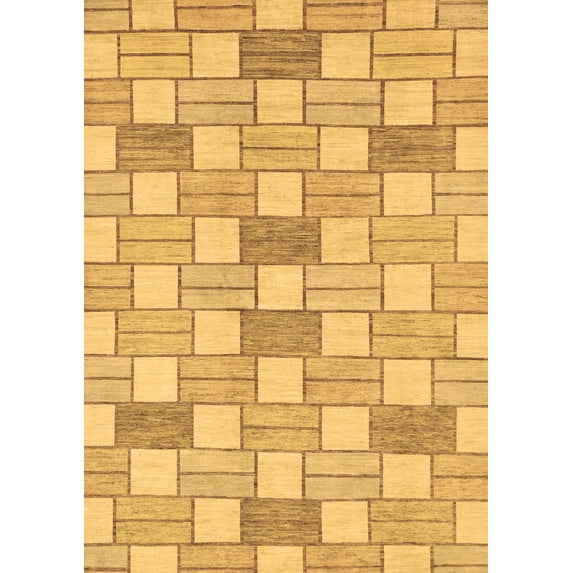Ahgly Company Indoor Rectangle Abstract Brown Modern Area Rugs, 6' x 9'