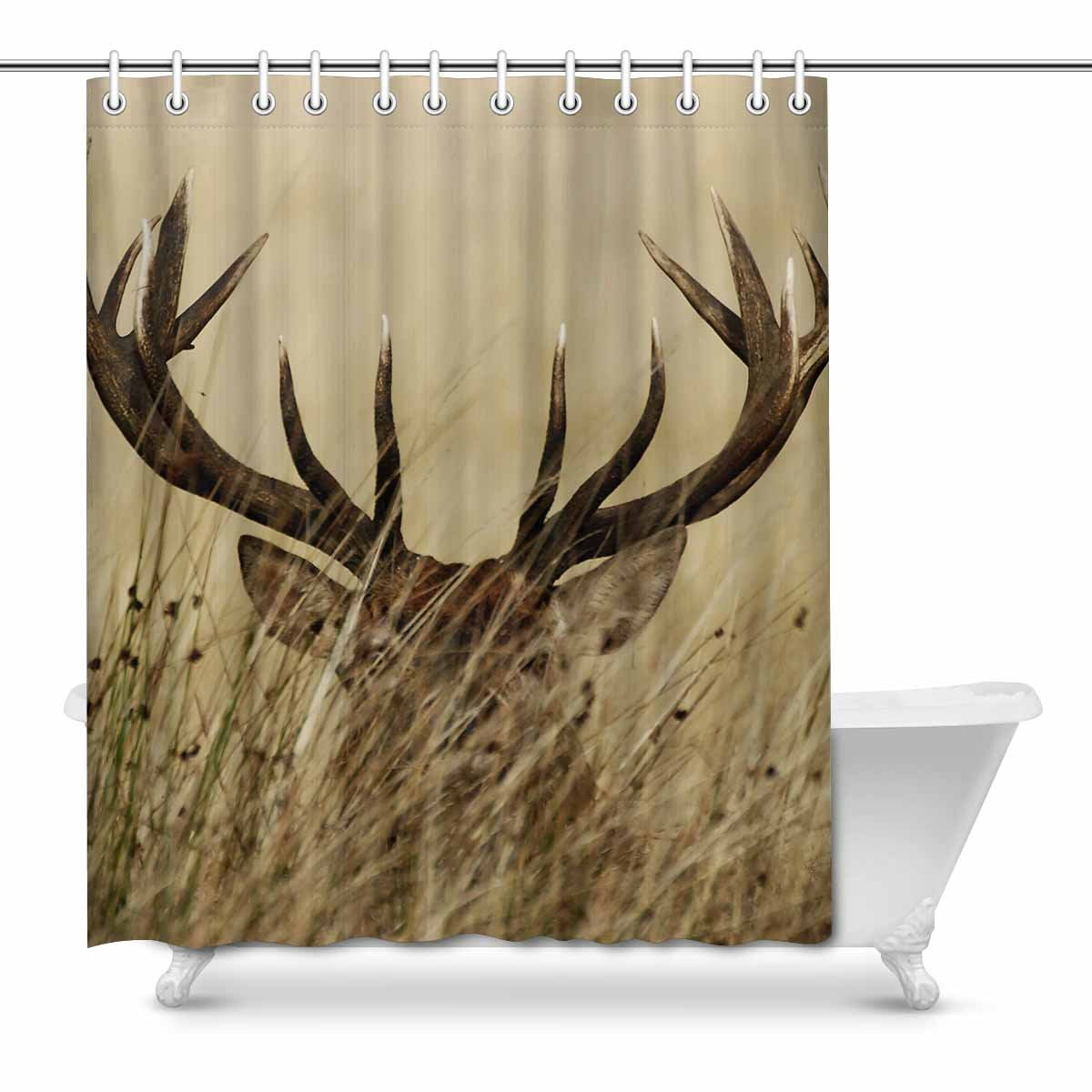 MKHERT Deer Wilderness Stag Countryside Rural Theme Decor Waterproof