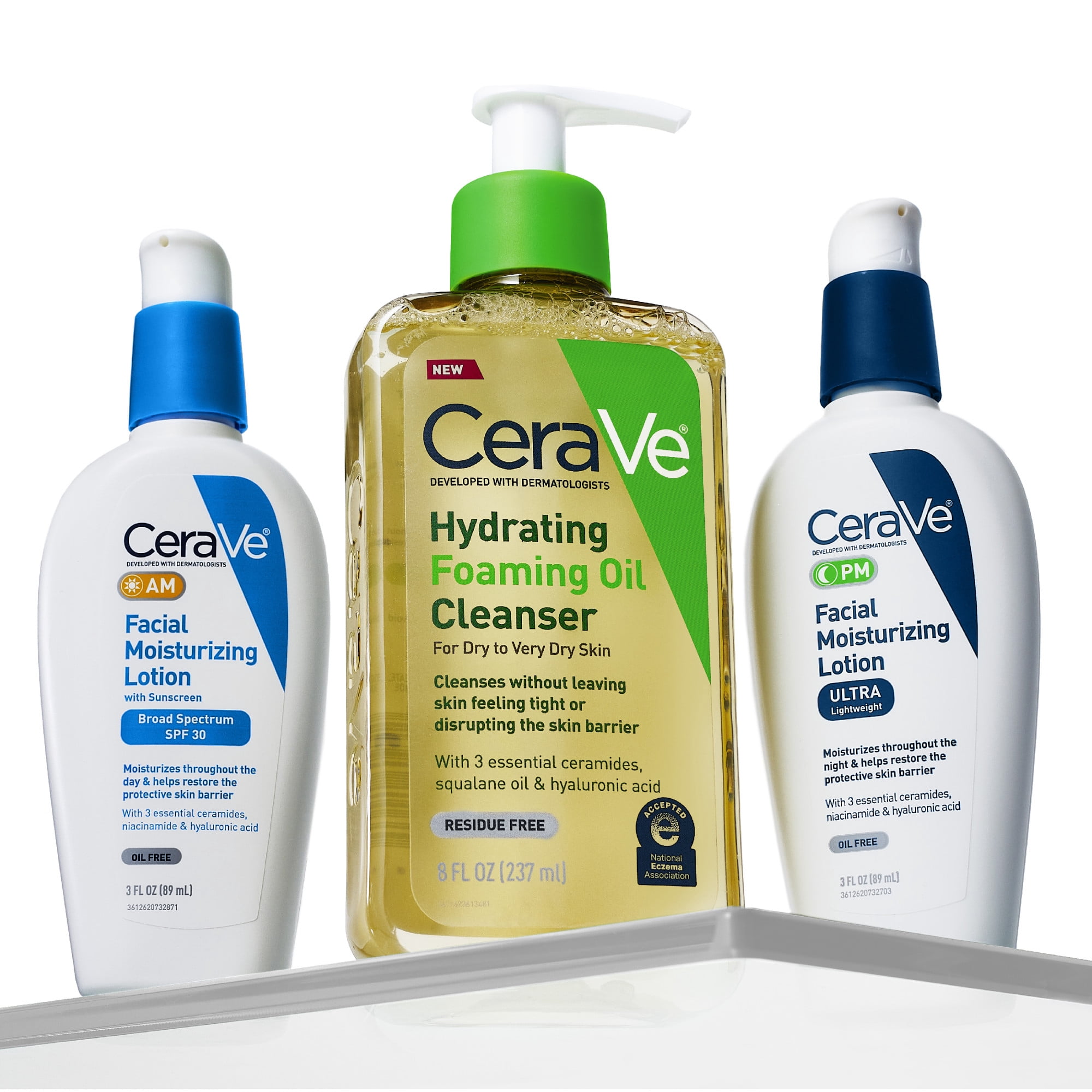 CeraVe Hydrating Foaming Oil Cleanser, Daily Face Wash For Dry to Very Dry Skin, 8 fl oz