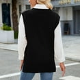thumbnail image 4 of Womens Vests Sweaters Fashion Casual Slim Vest Pullover Blouses V Neck Sleeveless Waistcoat Knitted Sweater Tops New Fall Winter Clothes, 4 of 6