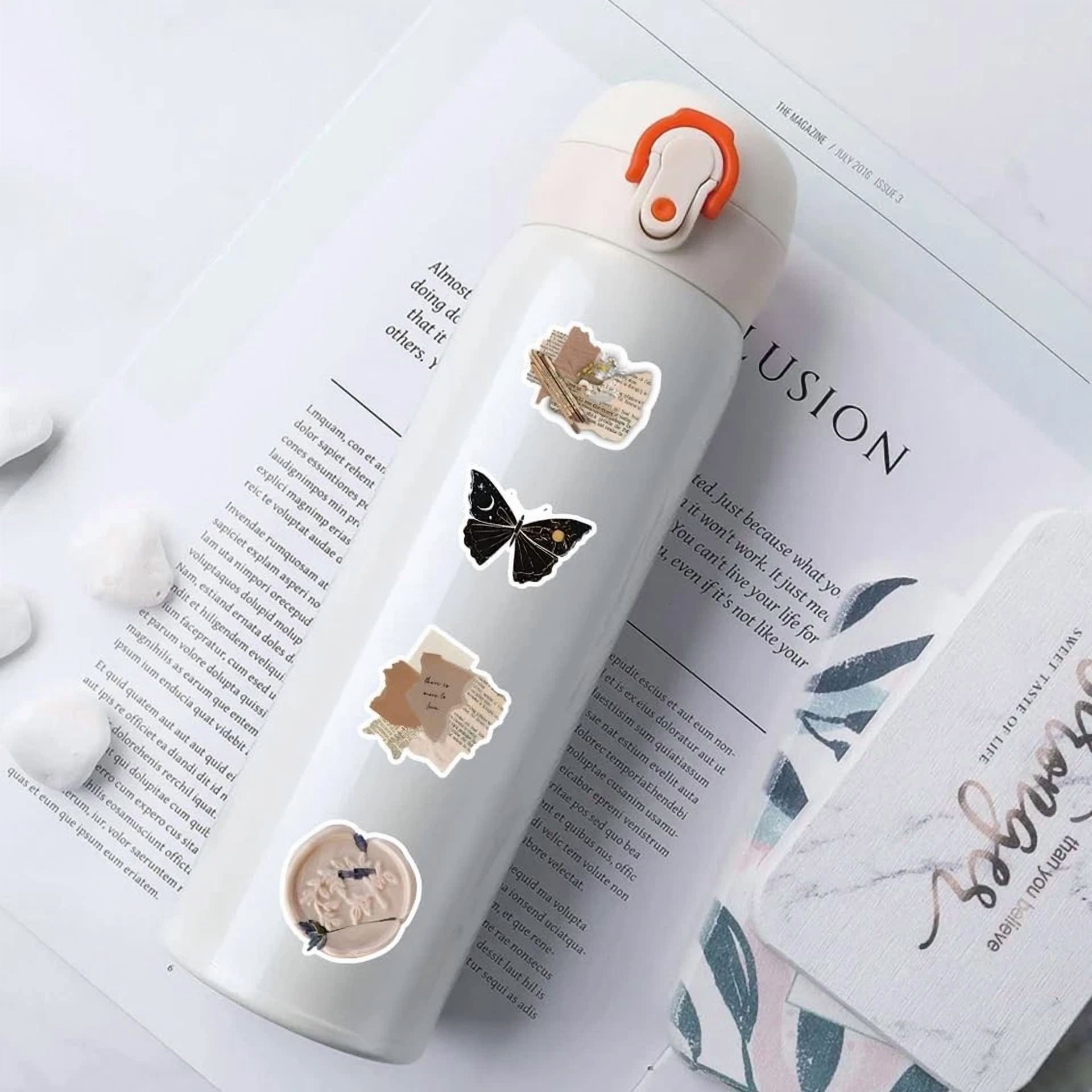 CRESTIN- 120Pcs Mixed Vintage Stickers, Waterproof Scrapbook Aesthetic Colorful