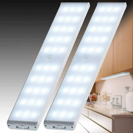

Motion Sensor Light Indoor 30-LED Closet Light Motion Sensor Cabinet Light Under Cabinet Lights Wireless USB Rechargeable Kitchen Night Lights Battery Operated Light for Wardrobe Cabinet Cupboard