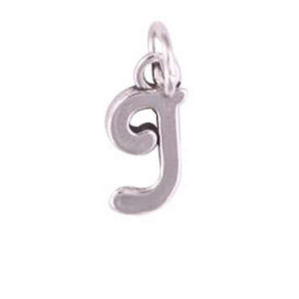 Auntie's Treasures Sterling Silver 16" .8mm Box Chain Scrolled Letter