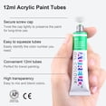 thumbnail image 6 of AUREUO Acrylic Painting Kit - 12 Colors Acrylic Paint Tubes, 9X12 Inch/ 2 Pack Canvas Panels, 5 Paint Brushes, Palette & Sponge - Canvas Painting Kit for Adults, Beginners, 6 of 7