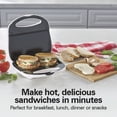 thumbnail image 2 of Hamilton Beach Hot Sandwich Maker, Nonstick Cooking Surface, White, 2 of 8
