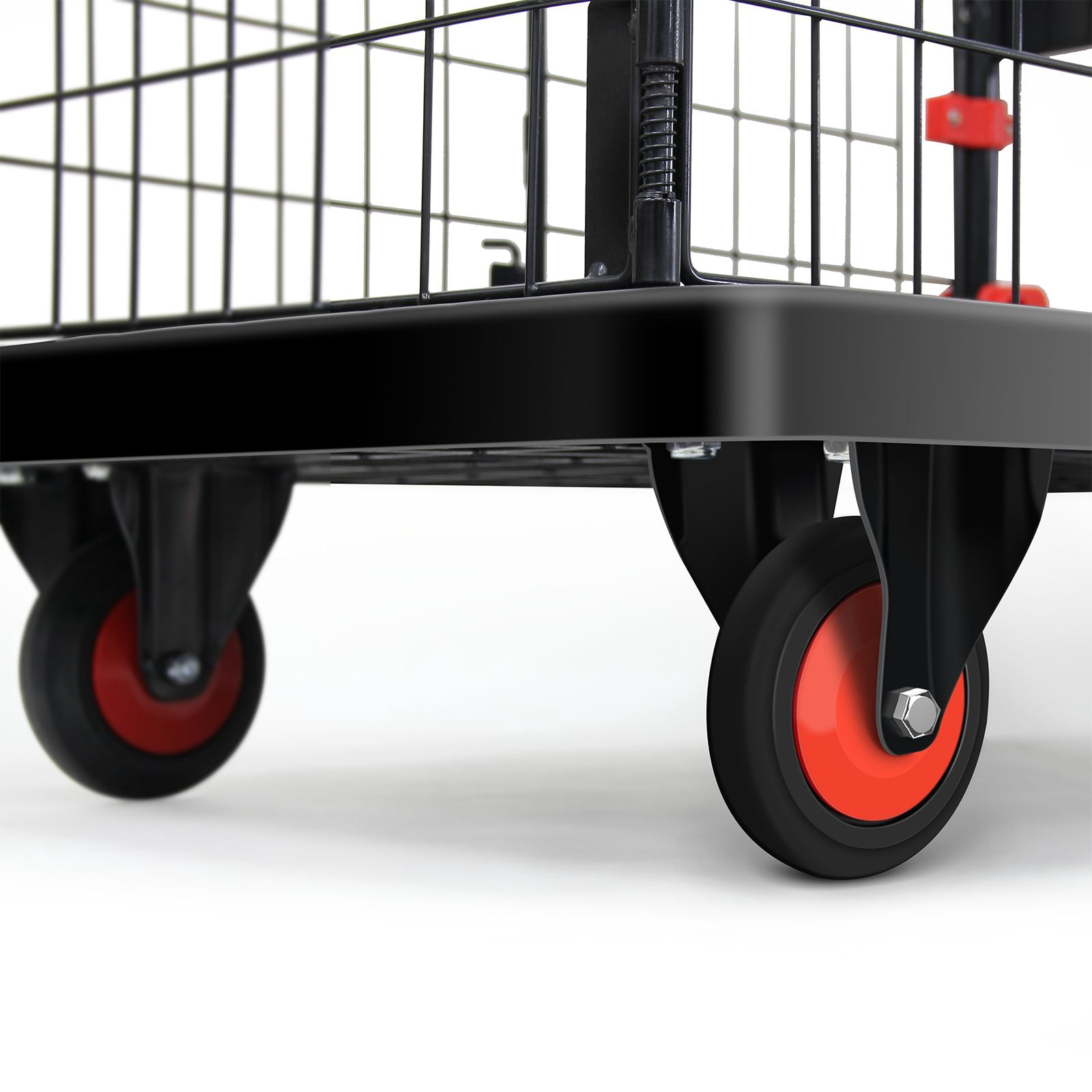 Hand Truck, 330 lbs, Foldable, Basket Cage, Push Handle, Suitable for Moving, Transporting Goods