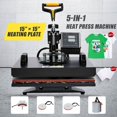 thumbnail image 1 of 5in1 T Shirt Heat Press Machine 15x15 Professional Heat Press for Clothes & More, 1 of 13