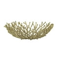thumbnail image 3 of 14 Inch Decorative Bowl, Aluminum, Tree Branch Design, Gold, 3 of 3