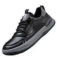 thumbnail image 5 of Zapatos de hombre de cuero genuino europeo, zapatos casuales con agujeros, transpirables y de suela gruesa, zapatos blancos de primavera para hombre a la moda, 5 of 5