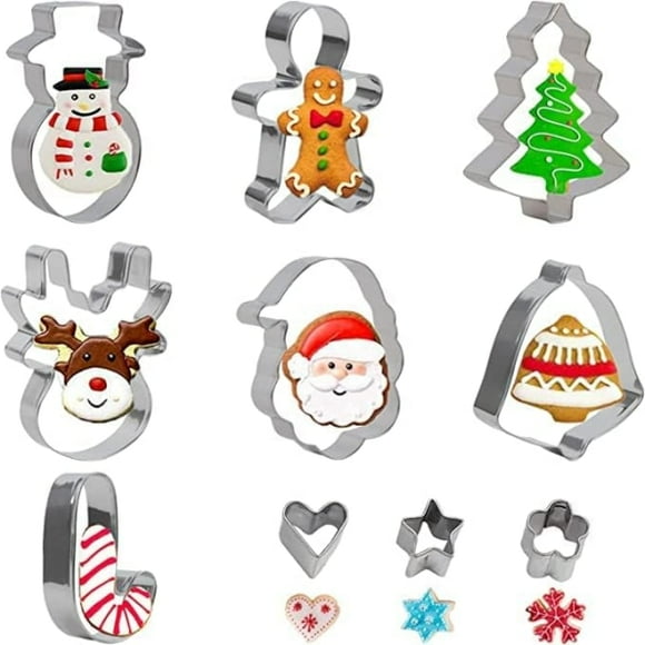 Cookie cutters - Set of 10 gingerbread cutters for Christmas