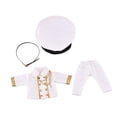 thumbnail image 3 of Traje de muñeca, uniforme de muñeca, uso diario, regalo, accesorios para fotografía de escenas, disfraz, Blanco, 3 of 8