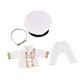 thumbnail image 3 of Traje de muñeca, regalos, escena, foto, utilería, suministros de bricolaje, uniforme suave, figuras de peluche, juguetes Blanco, 3 of 8