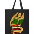 thumbnail image 4 of Inktastic Well-read Cute Gold Dragon Reading Books Tote Bag, 4 of 4