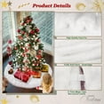 72 Inch Tree Skirt, Faux Fur Xmas Tree Decorations White Soft Plush