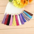 thumbnail image 3 of U8MO 10cm Handwork Leather Tassel Trim Craft Jewelry Making DIY Accessory Pendant-4# black, 3 of 8