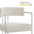 thumbnail image 5 of Side Dining Chair, Silver White, Fabric, Metal, Bar Pub Cafe Bistro Dining Kitchen Hospitality Restaurant, Modern Contemporary, HB37853, 5 of 10