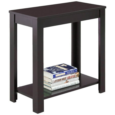 - Zimtown Modern Sofa Side Table Coffee Wooden End Shelf Living Room Furniture Brown